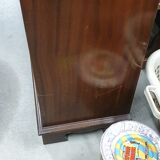 English showcase, two bodies, solid mahogany an of the 50s