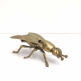 Vintage brass fly ashtray