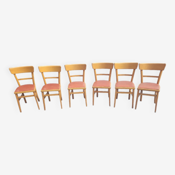 6 chaises de bistrot des années 40