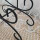 Antique wrought iron plant stand
