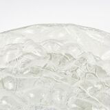 Large Murano Ice Glass Flush Mount/Ceiling Light from Doria Leuchten, Germany, 1960s