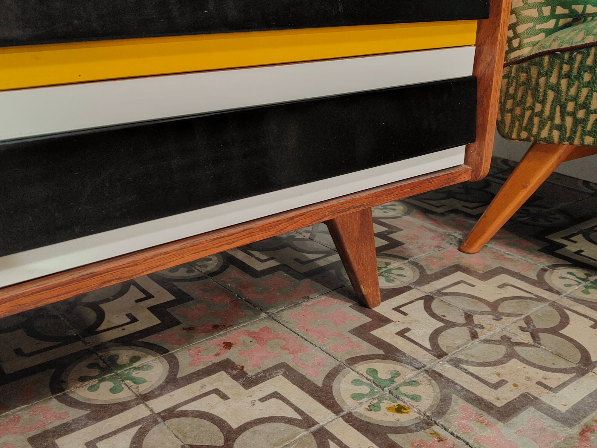 Chest of drawers U 453 Yellow by Jiri Jiroutek for Interier Praha, old edition from 1962