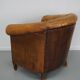 Fauteuil Club Vintage en Cuir Couleur Cognac, Pays-Bas
