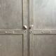 Old wooden locker with black patina