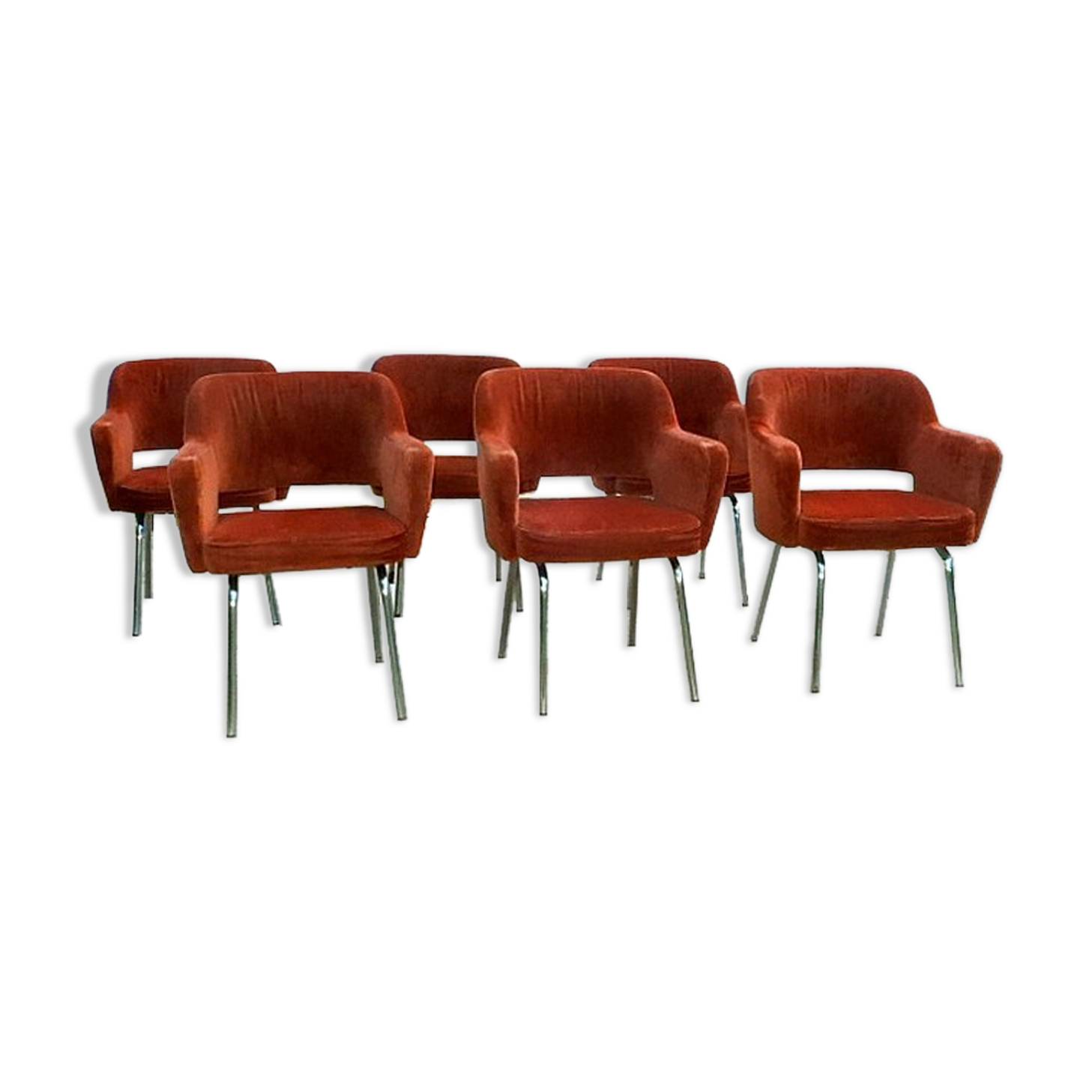 Set of 6 1950 design conference chairs