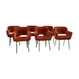 Set of 6 1950 design conference chairs
