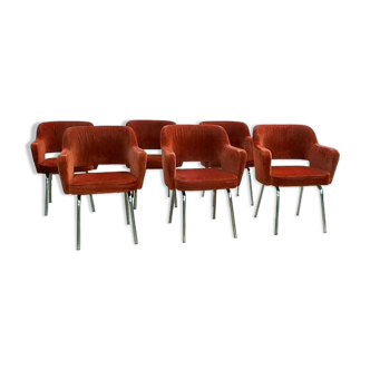 Set of 6 1950 design conference chairs