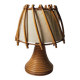 Vintage table lamp by Louis Sognot in wicker/bamboo - 1950s/60s
