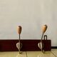 Vintage wooden wall coat rack - 6 hooks