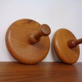 Danish Teak Hooks, 1960s, Set of 2