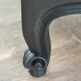 Commode Louis XV laquée noir acier