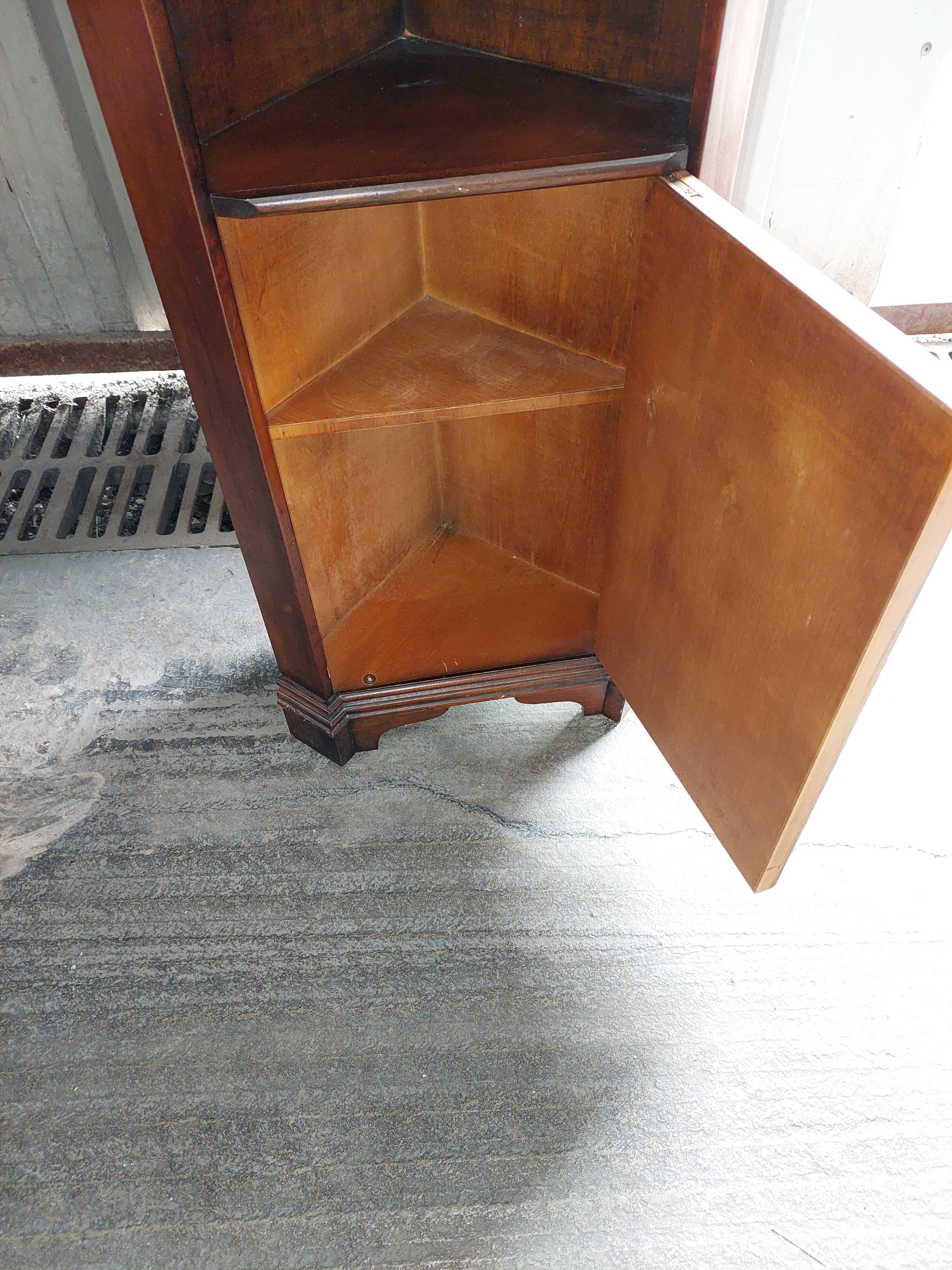 Small corner furniture in vintage wood used