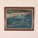 Original Mid Century Swedish Oil on Panel – “Seashore” by LV 1962 – Signed