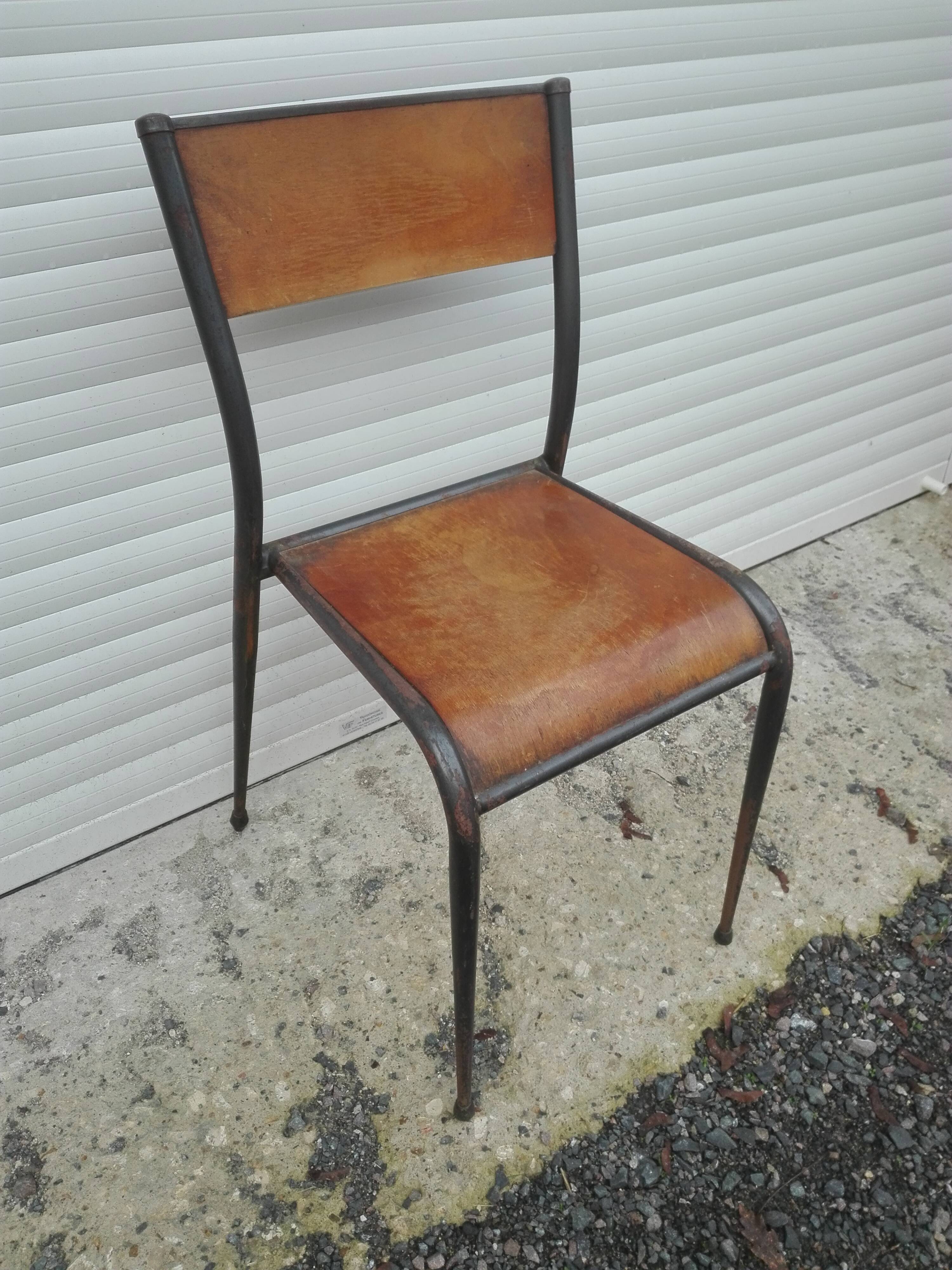 School mullca 510 foot spindle vintage chair