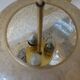 Doria Leuchten frosted glass and brass globe pendant light, 1970s