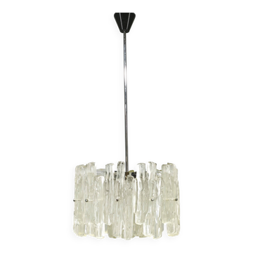 1960s Austrian Textured Glass Pendant Light Attributed to J.T. Kalmar
