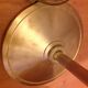 Four-fire retro brushed brass lamppost, 30-40s