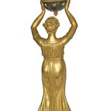 Gilded bronze and marble lamp in Empire style