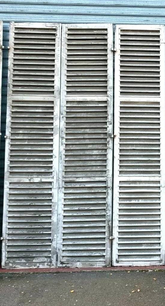 Set of 2 pairs of 19th century solid oak shutters