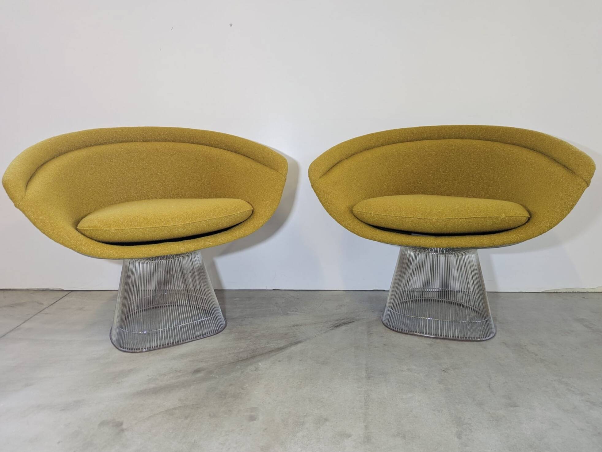 Platner Edition Knoll Pair of Authentic Signed Lounge Chairs
