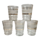 Lot de 5 verres à eau granité années 50