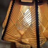 Mid century modern wooden table lamp 1960s