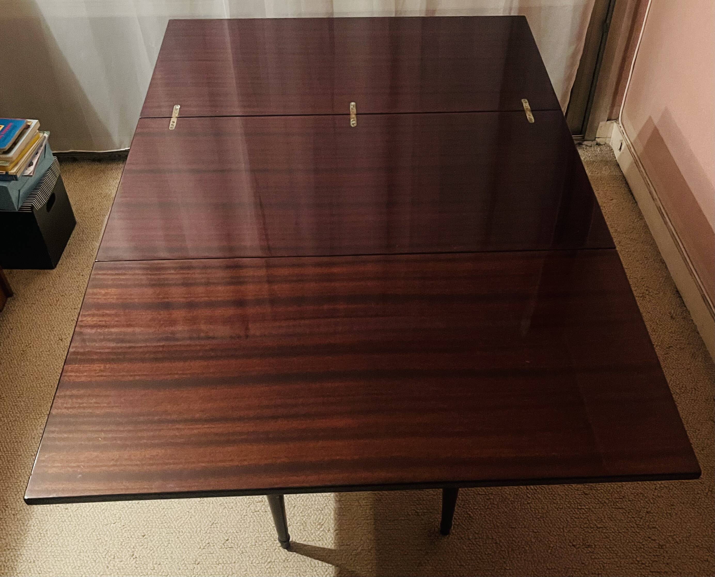 Transformable mahogany table