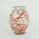 loetz klostermühle art deco glass VASE 1930s orange white and clear glass