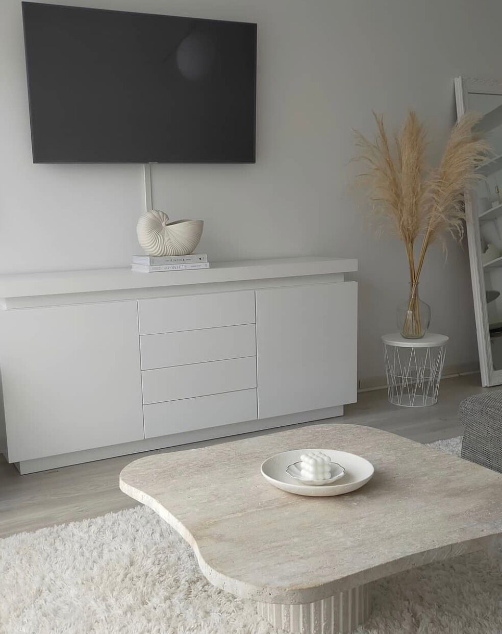 Athena irregular coffee table in natural travertine