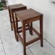 Pair of vintage oak stools