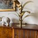 Palm tree brass floor/table lamp, Bottega Gadda Italy, 1960