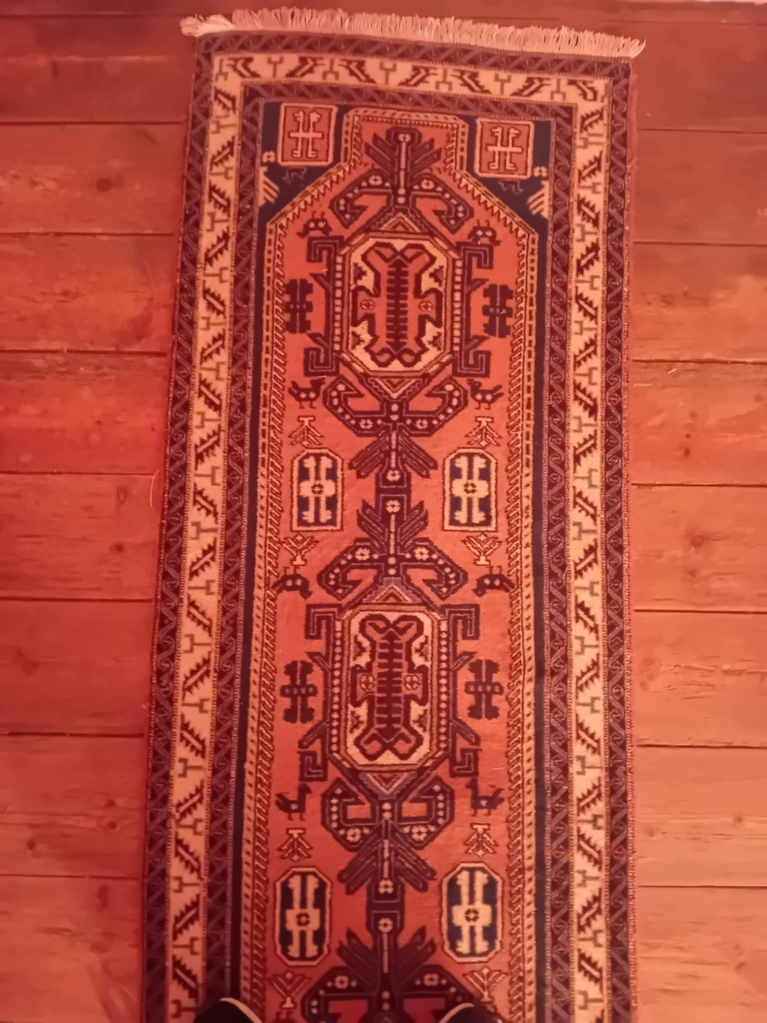 Tapis de couloir Persan fait main 385x68cm