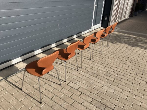 Fritz hansen ant (mier) chairs in cognac leder nieuw!!