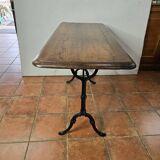 Old oak bistro table, 125cms L