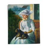 Portrait jeune femme et son chien