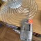 Table lamp – Murano glass base – White pleated shade