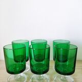 Cavalier Luminarc green liqueur glasses