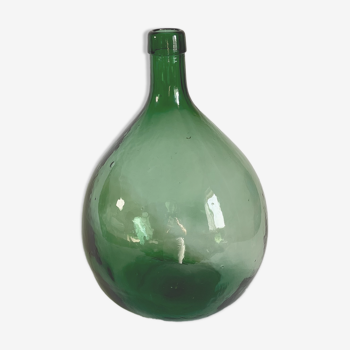 Bonbonne Dame Jeanne 5L verre vert vintage