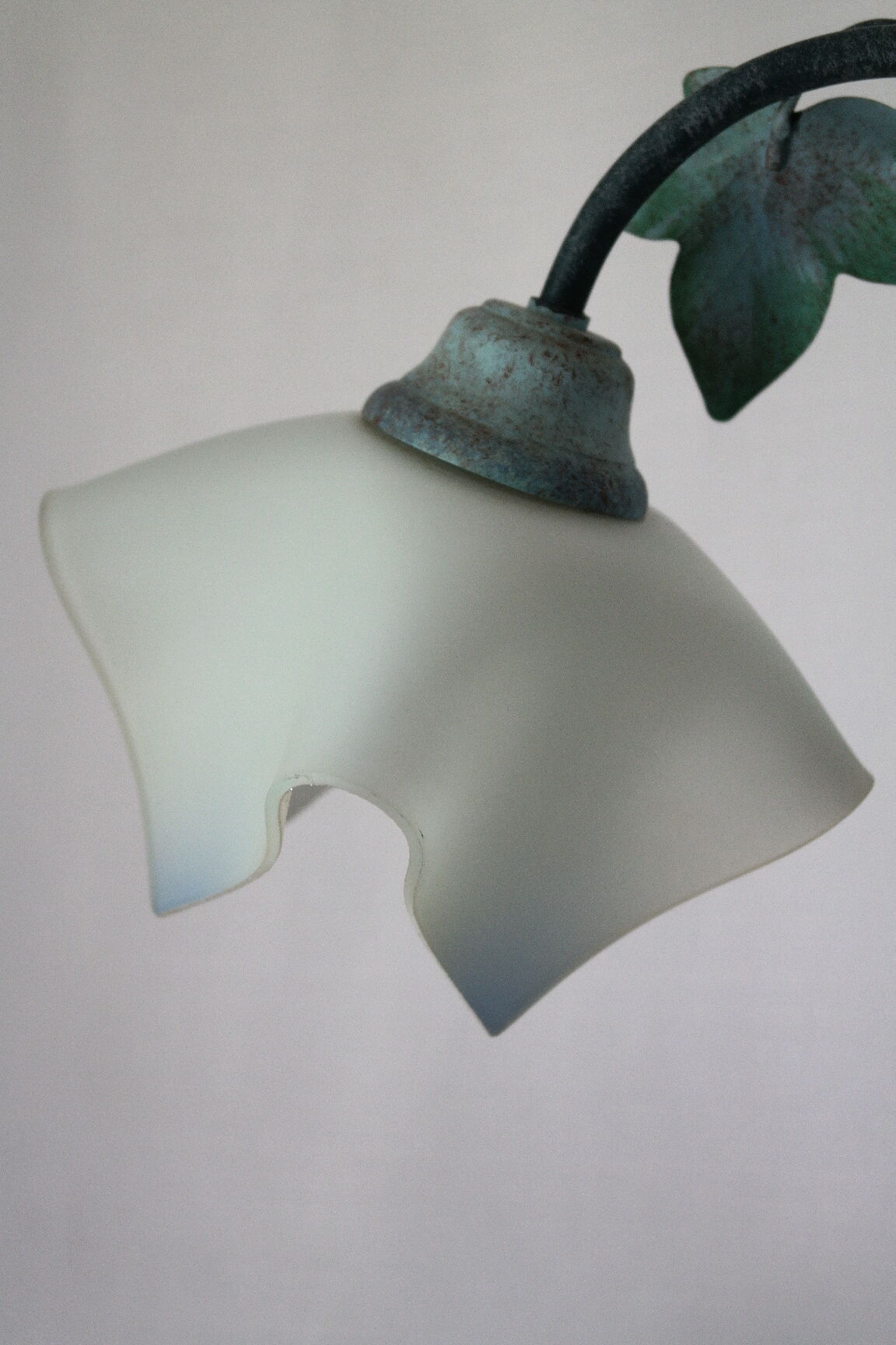 Table lamp in metal and frosted glass by Jean-Pierre Ryckaert, collection "Louisiane" 60's