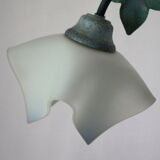 Table lamp in metal and frosted glass by Jean-Pierre Ryckaert, collection "Louisiane" 60's