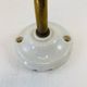 Antique wall lamp with swan neck + pleated green tulip - Art Deco