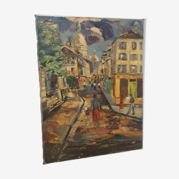 Montmartre hill oil painting on canvas