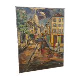 Montmartre hill oil painting on canvas