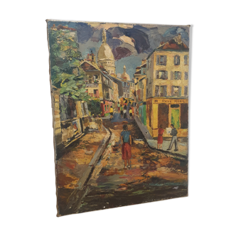 Montmartre hill oil painting on canvas