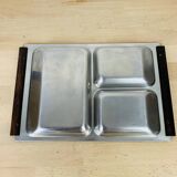 Plateau apéritif inox teck scandinave danois