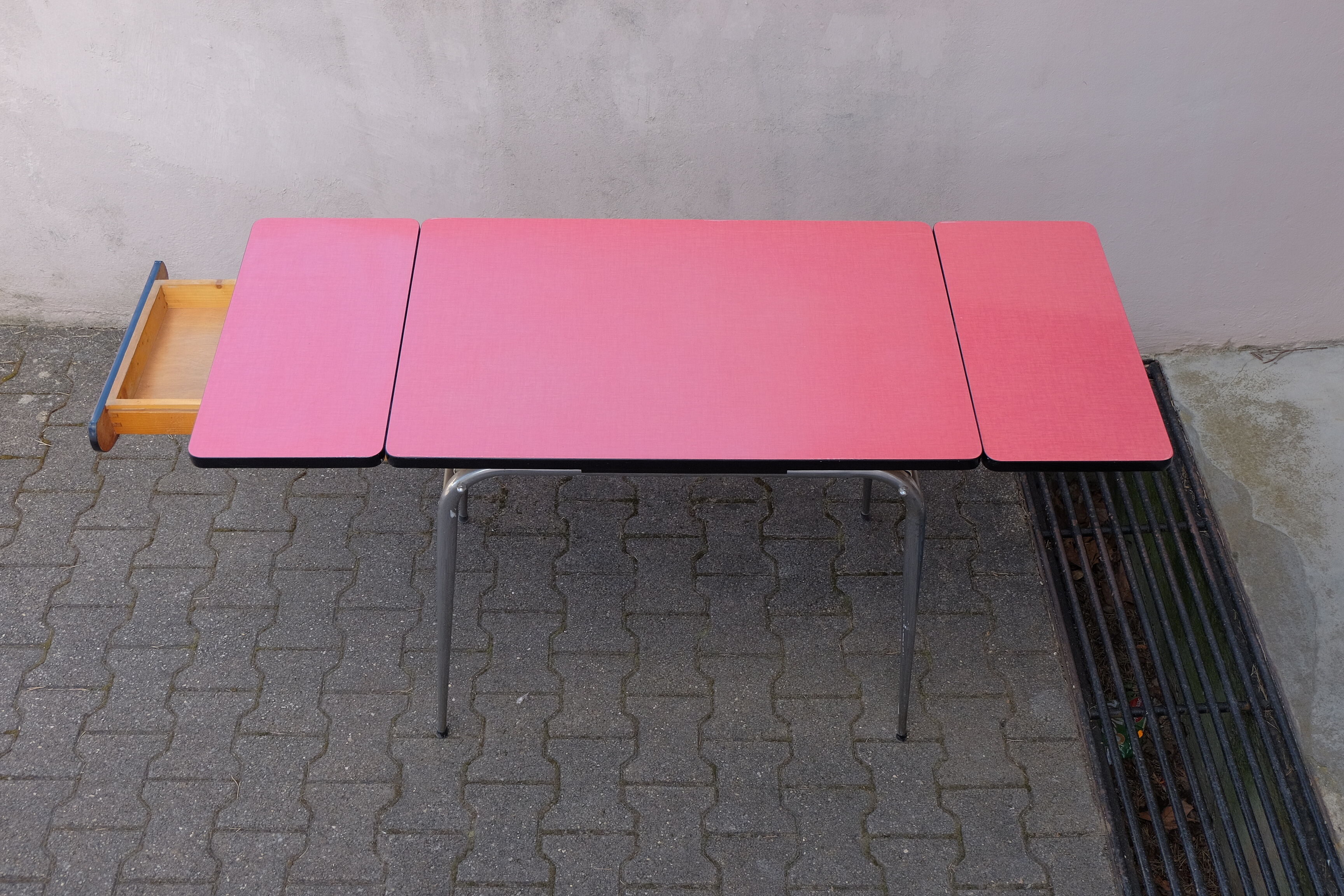 Red formica table