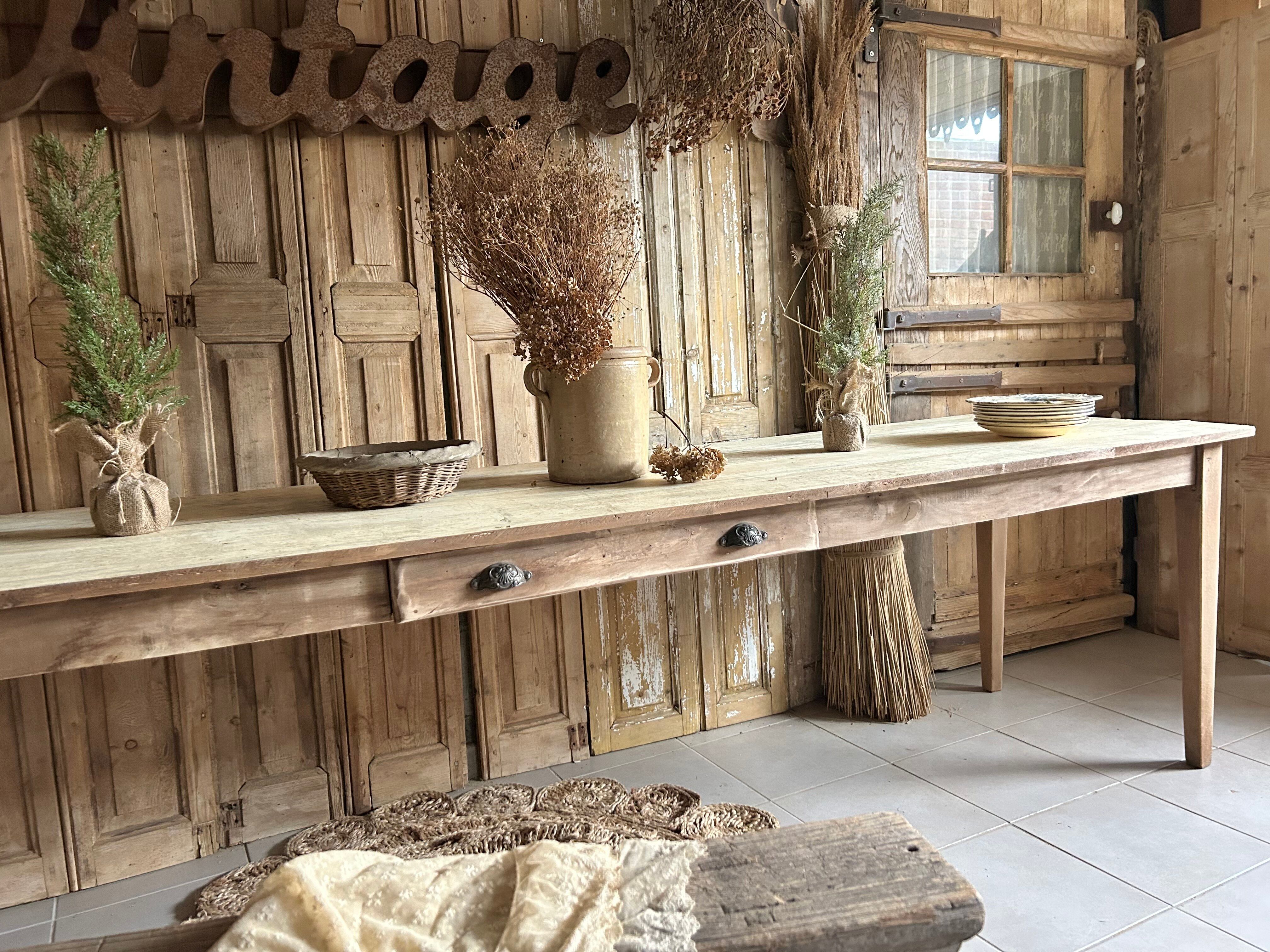 Large farmhouse table 292 cm