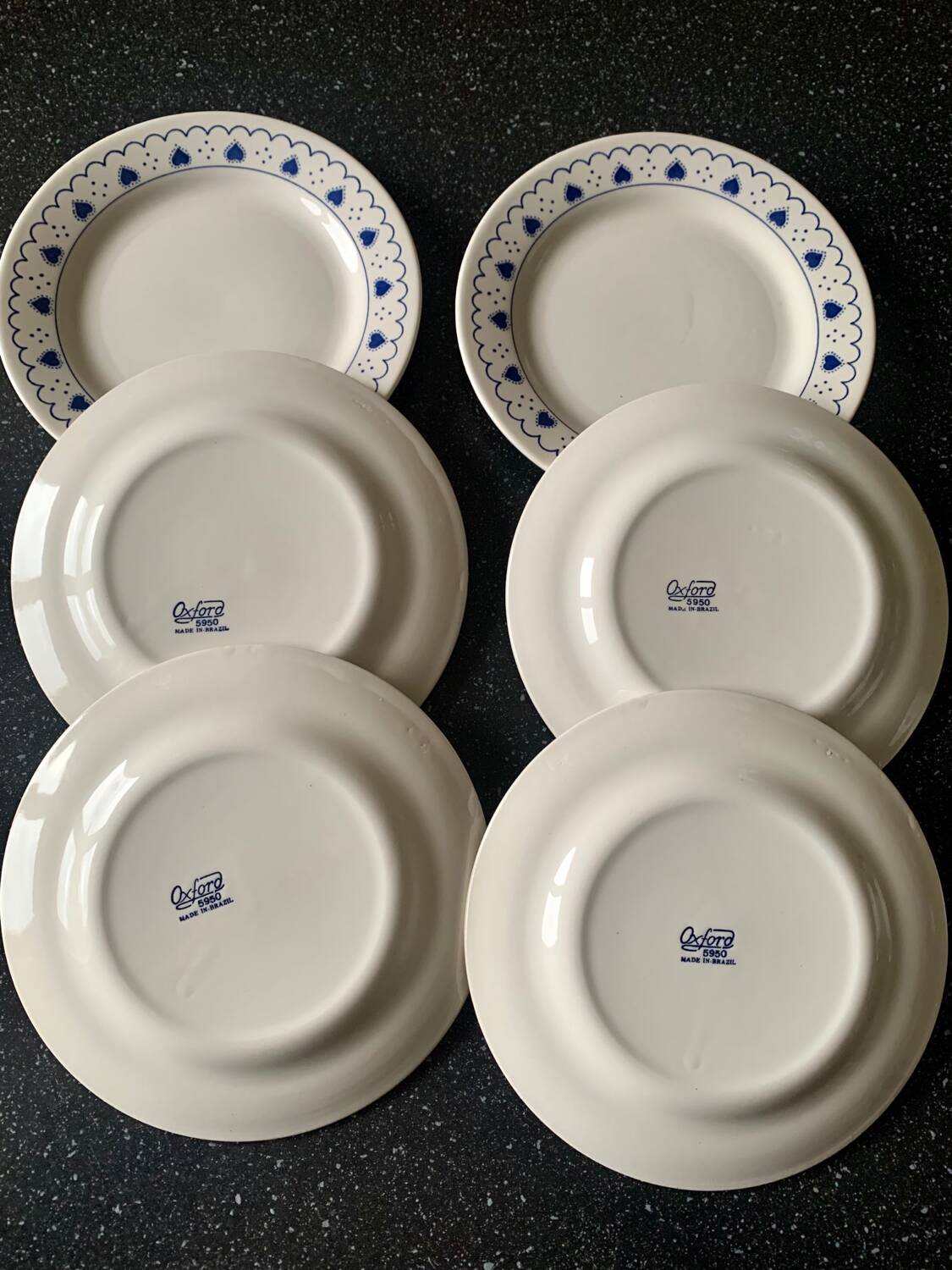 Oxford dessert plates Made in Brazil