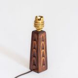Small carved wooden lamp base, 1950s