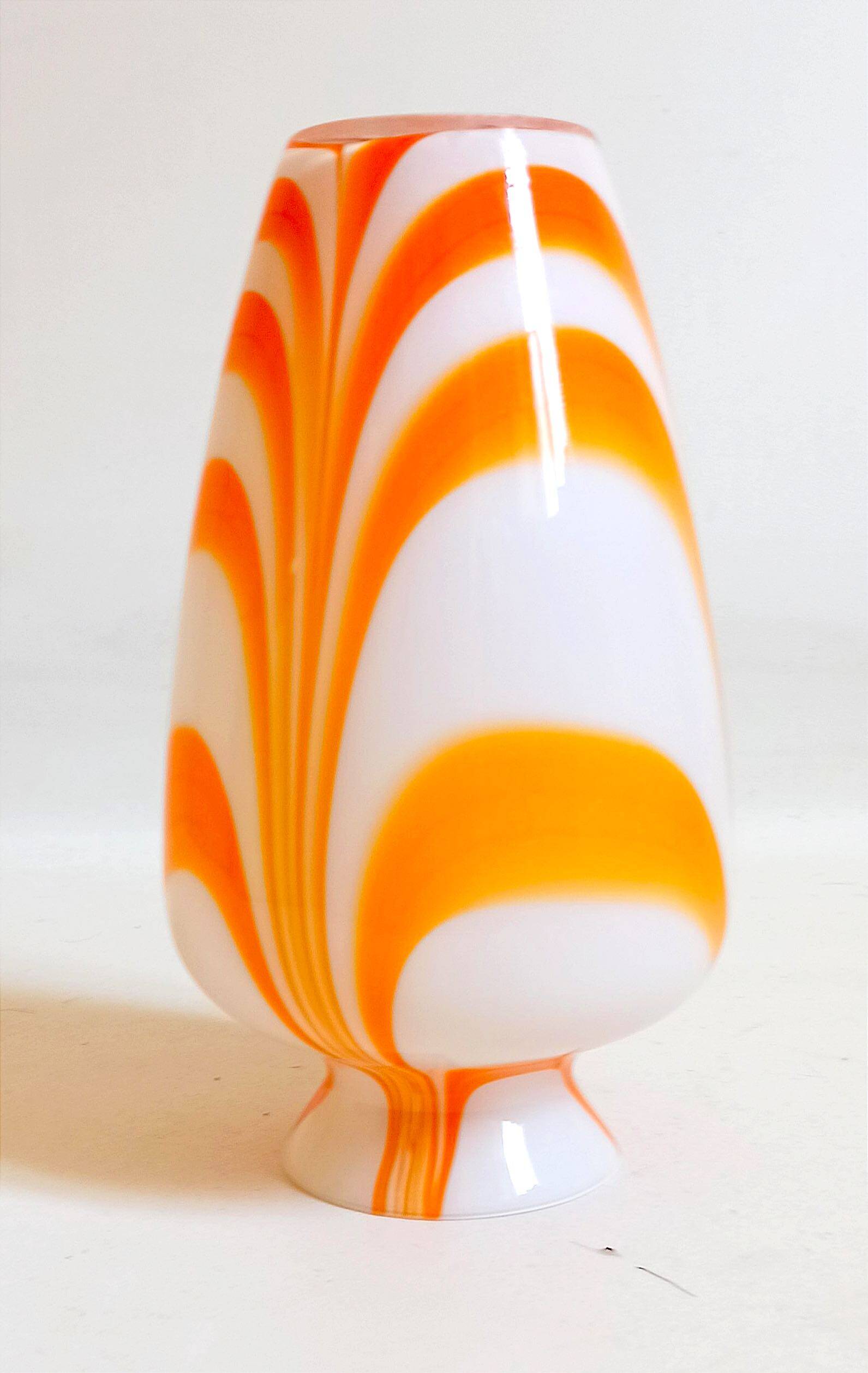 Orange Murano vase by Carlo Moretti 1970s Height 36 cm